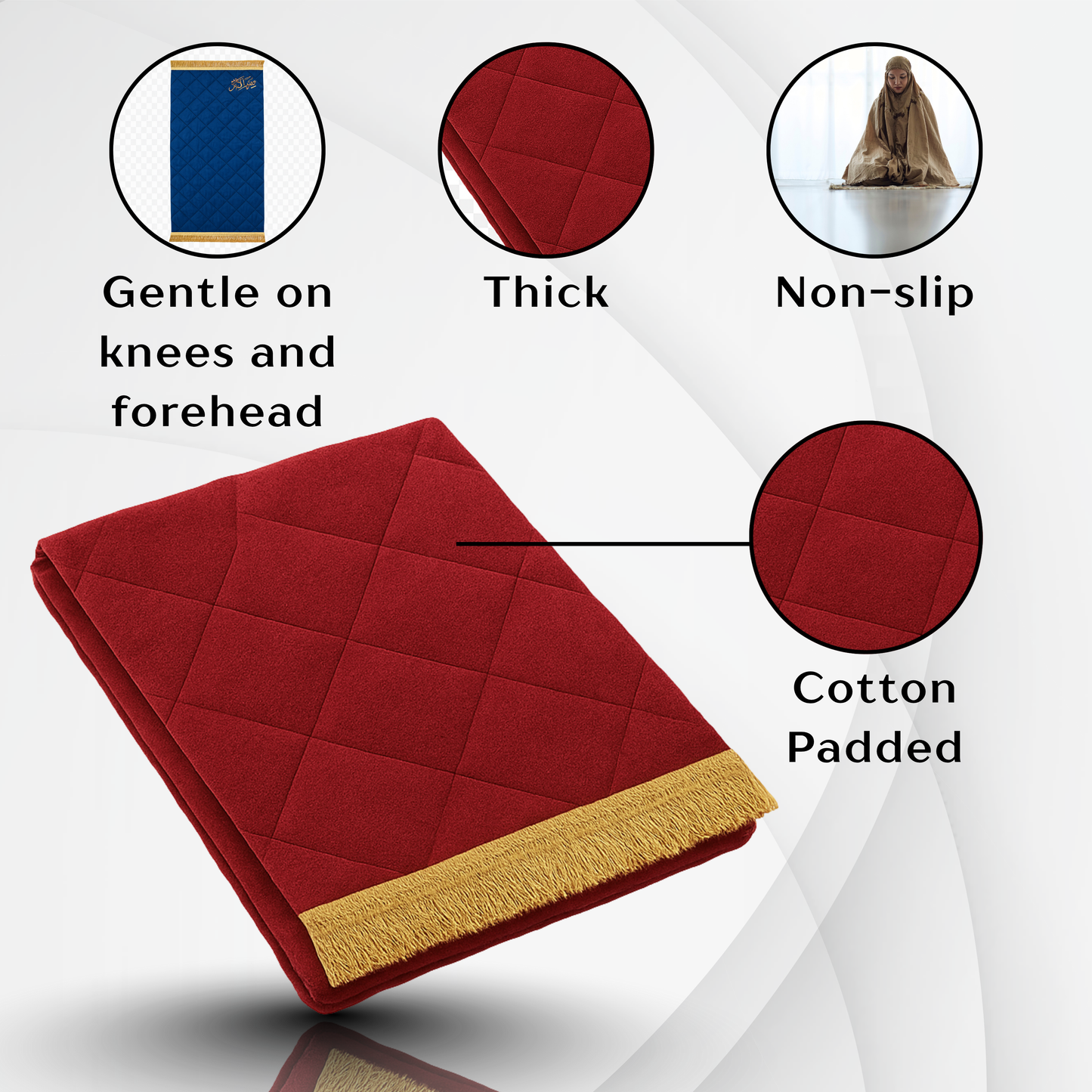 Premium Velvet Quilted Prayer Mat