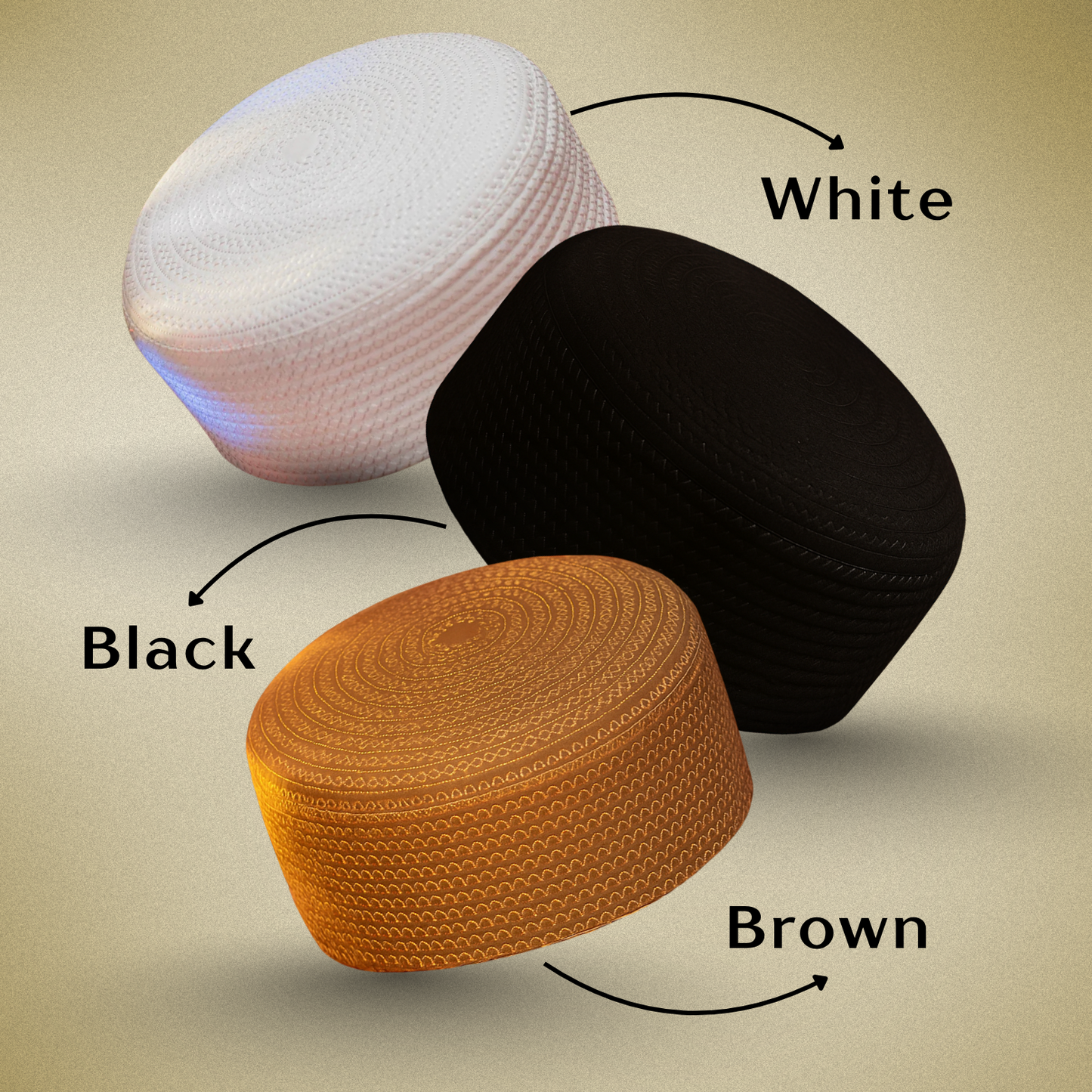 Habban Koofi Cap - Pack Of 3