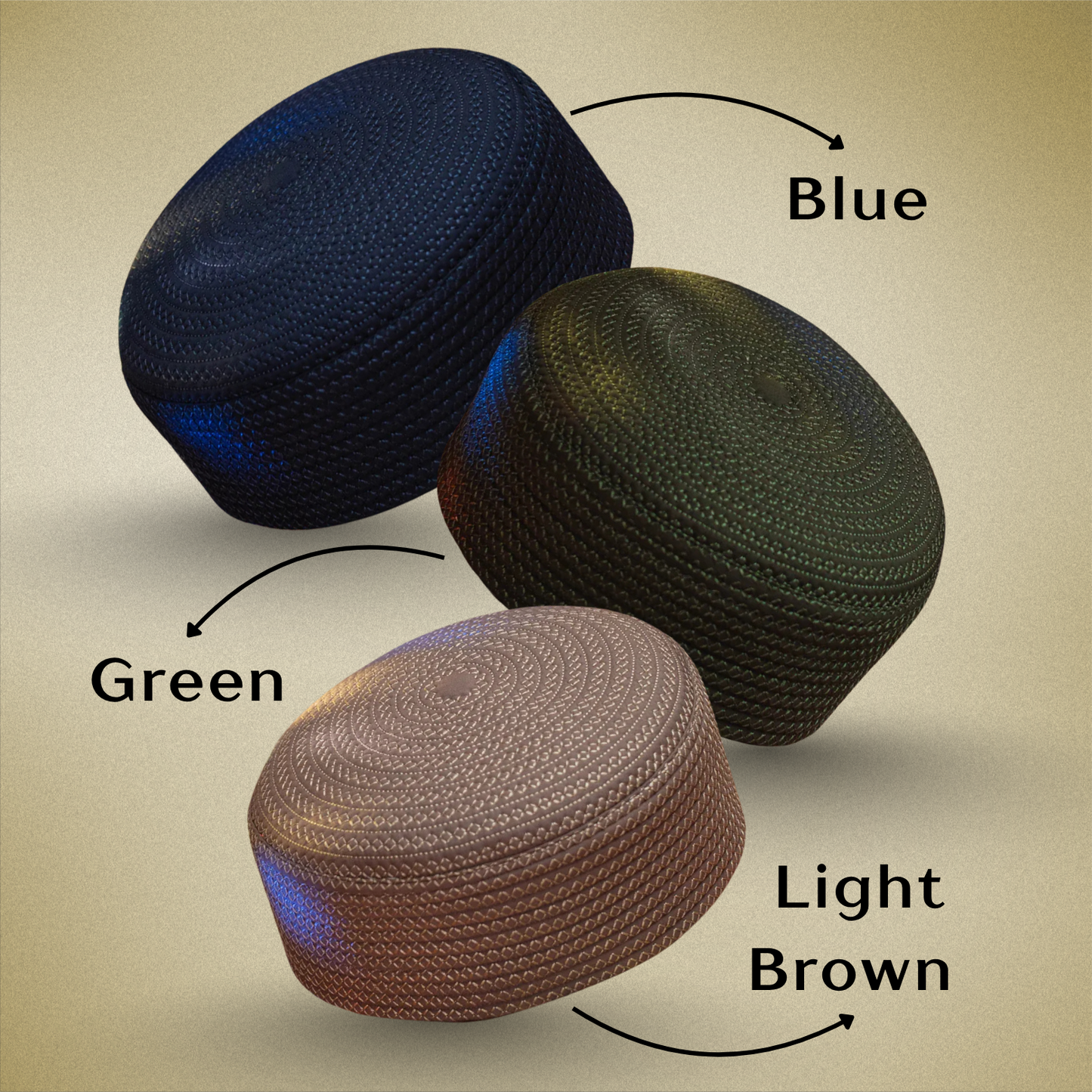 Habban Koofi Cap - Pack Of 3